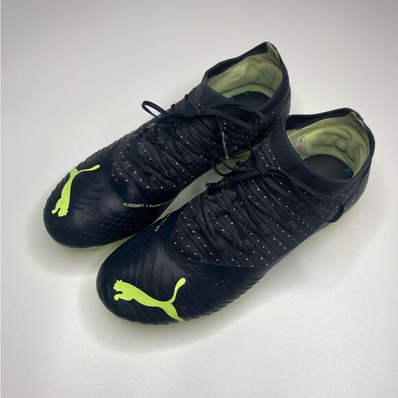 Puma Other - Puma Fuzionfit EvoKNIT Pro ACZ Black and Green Soccer Cleats Shoes size 7